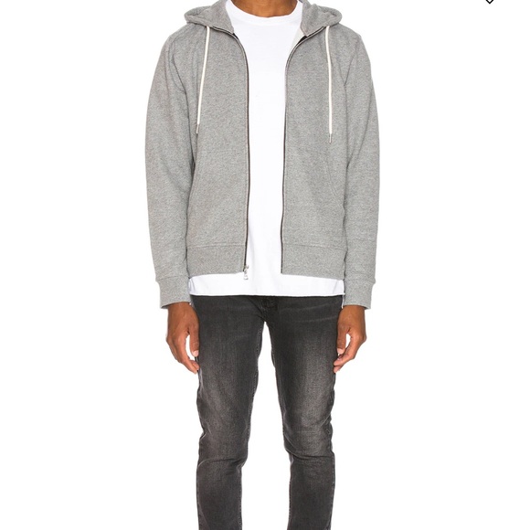 John Elliott Heather Gray French Terry Flash 2 Full Zip Hoodie Size 5 (XXL) Mens - Picture 1 of 10